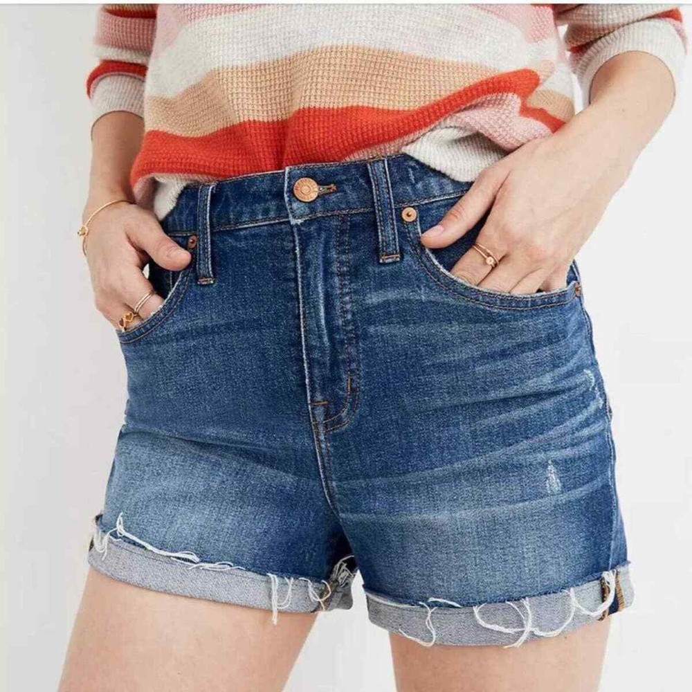 Madewell High Rise Size 28 Denim Shorts in Glenoaks Wash Cutoff Edition