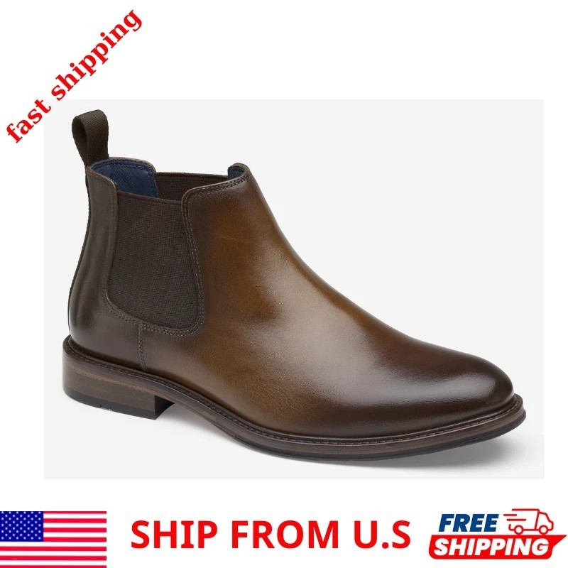 XC Flex Raleigh Chelsea Boot in Tan Full Grain Leather - Men's Size 10.5
