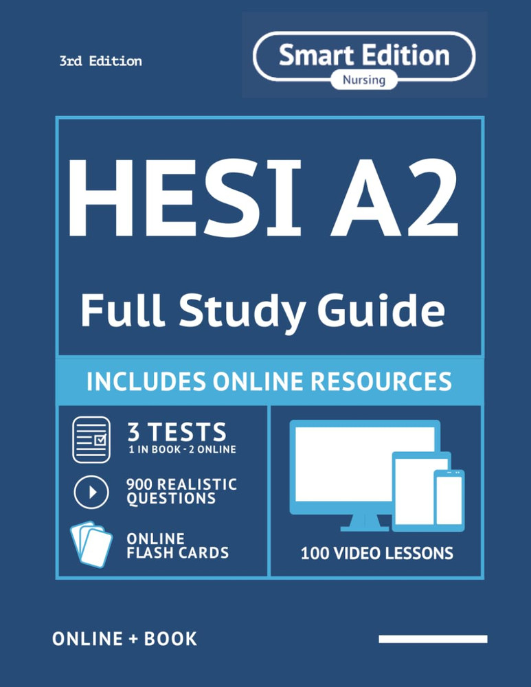 HESI A2 Full Study Guide 3Rd Edition: Complete Subject Review, 3 Full Practice T