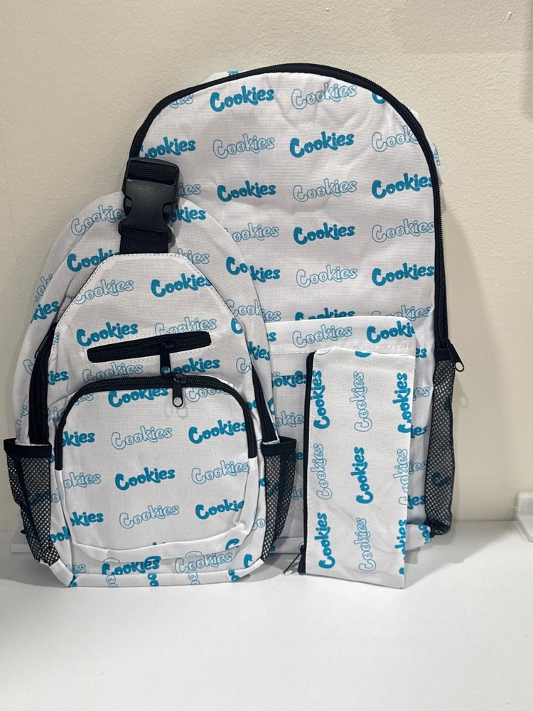 Cookies backpack set 3 piece set  - White Color
