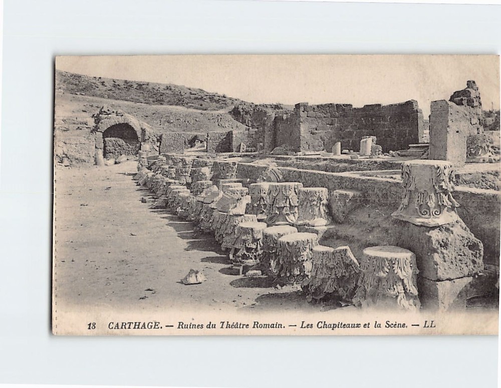Postcard Ruins of Theatre of Carthage Tunisia