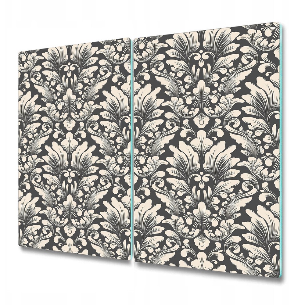 Glass Chopping Board Vector damask classical luxury golden and grey 2x30x52
