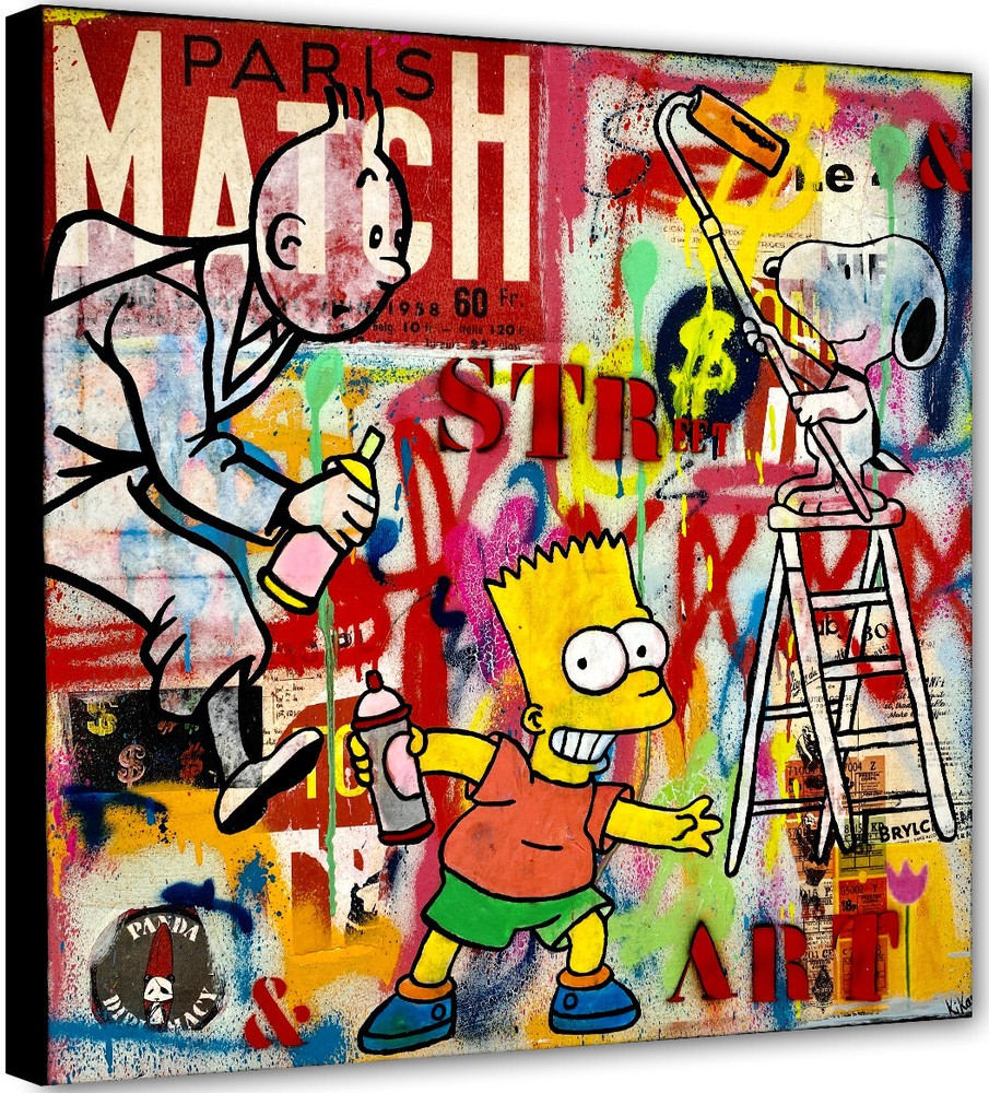 Match Pop Comic Cartoons Abstract Art Graffiti Picture 60x60 Current Art Modern GR6-image