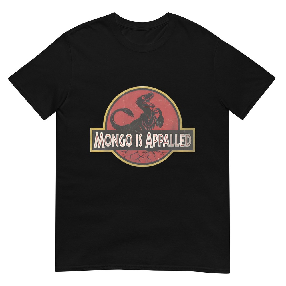 Retro Mongo is Appalled Vintage Riding Dinosaur Womens T-Shirt