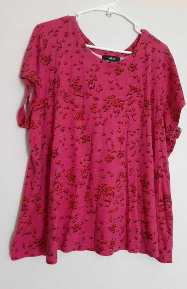 Ellos Womens Plus Size 2X 26/28 Relaxed Fit Top
