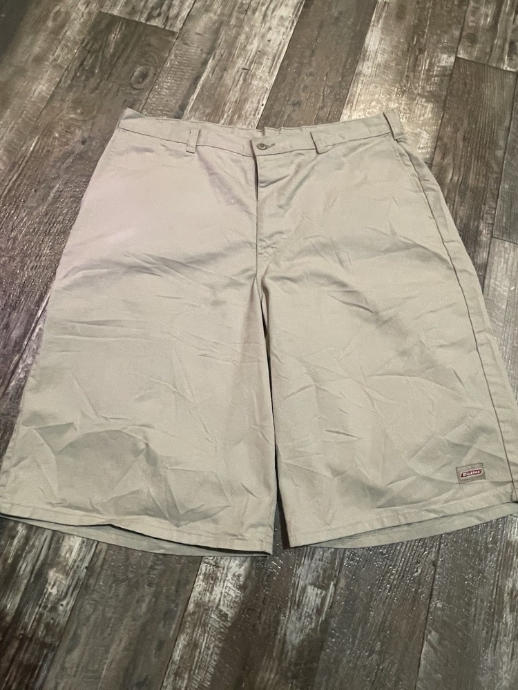 Dickies Shorts Mens 36 Tan Cargo Loose Fit Workwear Canvas Bermuda Flat Front