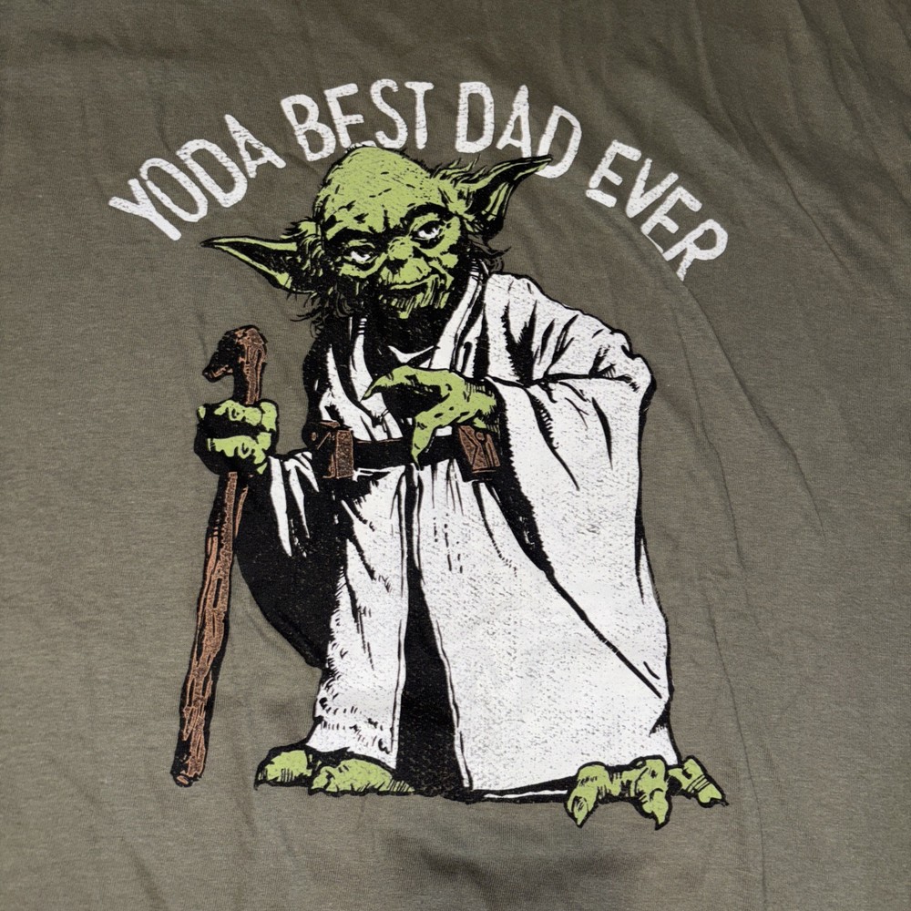Star Wars Yoda Best Dad Men’s Olive Green T-Shirt XXL