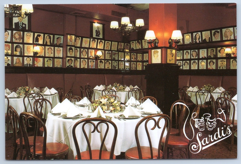 New York City West 44th St Sardi’s Restaurant Broadway Theater 1996 6x4 Postcard