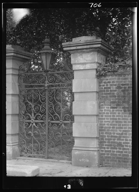 Charleston South Carolina 1920s Christopher Werner Sword Gate wrought iron gate
