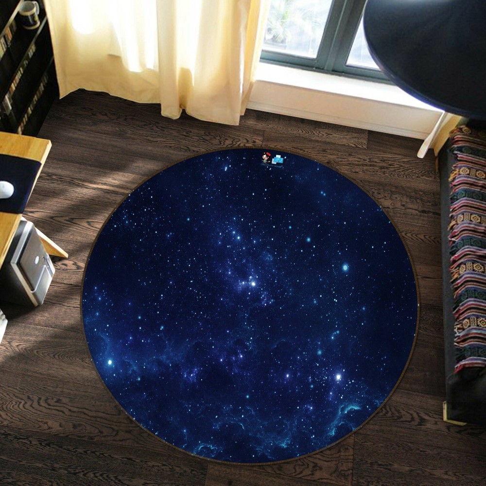 3D Blue Starry Sky NAO3968 Game Rug Mat Elegant Photo Carpet Mat Fay