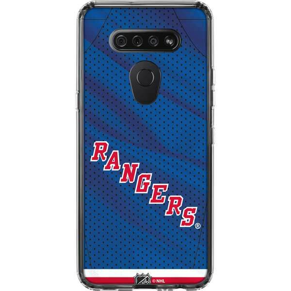 NHL New York Rangers LG K51/Q51 Clear Case - New York Rangers Home Jersey