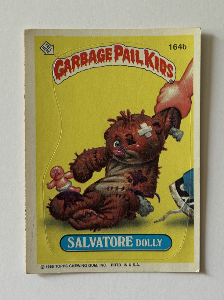 1986 Topps Garbage Pail Kids Series 4 Salvatore Dolly #164b