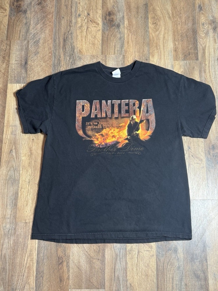 Vintage Pantera Band T Shirt XL Black Better Dime Y2K Metal Concert Tee