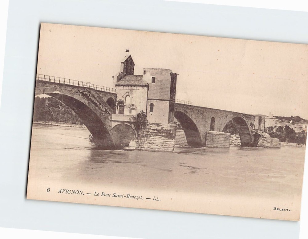 Postcard The  Pont Saint-Bénézet Avignon France