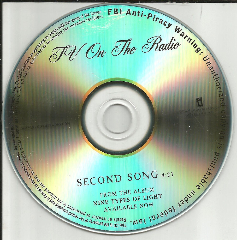 TV ON THE RADIO Second Song RARE TST PRESS PROMO DJ CD single 2011 USA MINT