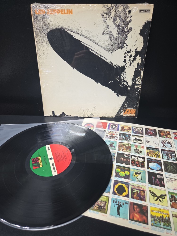 Led Zeppelin Self Titled Lp Vinyl OG Early SD 8216 AT/GP Press Shrink/Insert EX
