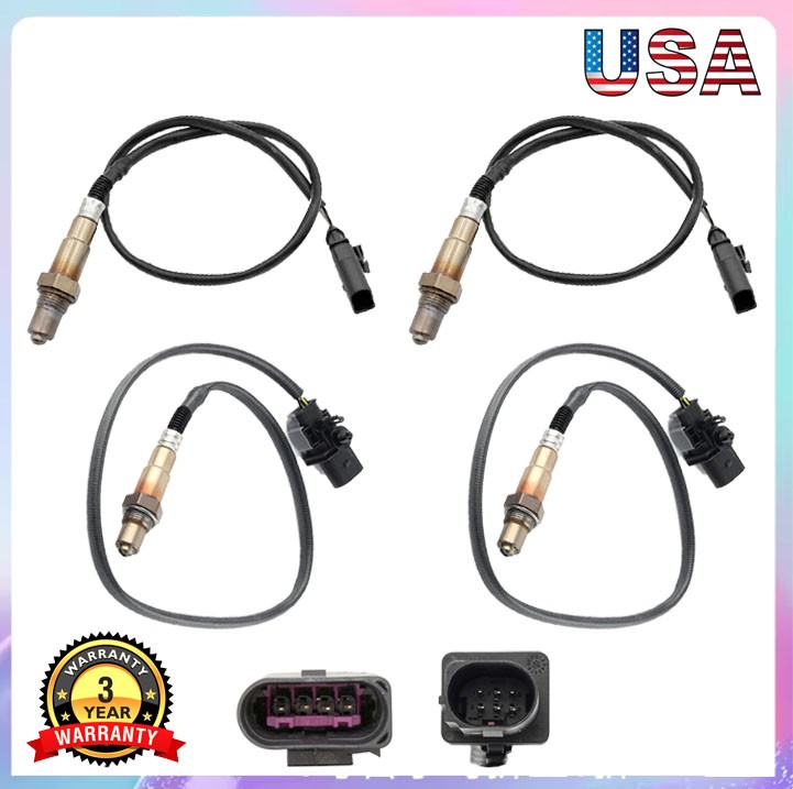 For Volkswagen Touareg Audi Q7 Porsche Cayenne 3.6L V6 4x Up+Down Oxygen Sensor