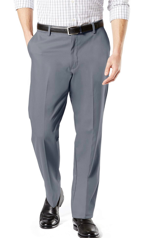 Dockers Signature Khaki Classic Fit Lux Cotton Stretch - Gray 38X32