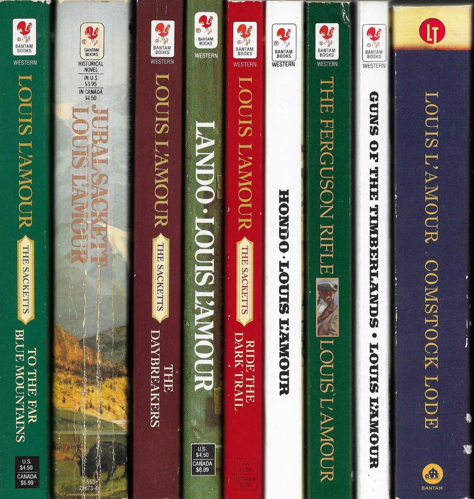 9 Louis L'amour ~ Hondo + 5 Sackett (Jubal) + Comstock Lode + Ferguson Rifle +1
