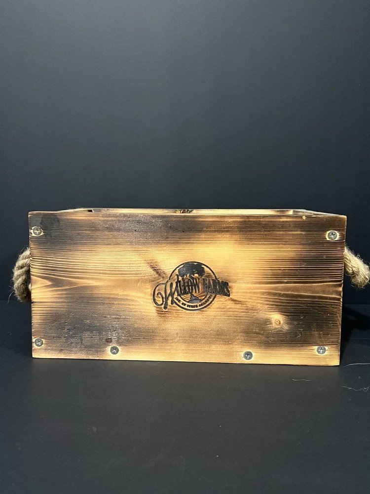 Rustic Heavy Cedar Wood Box with Natural Beauty
