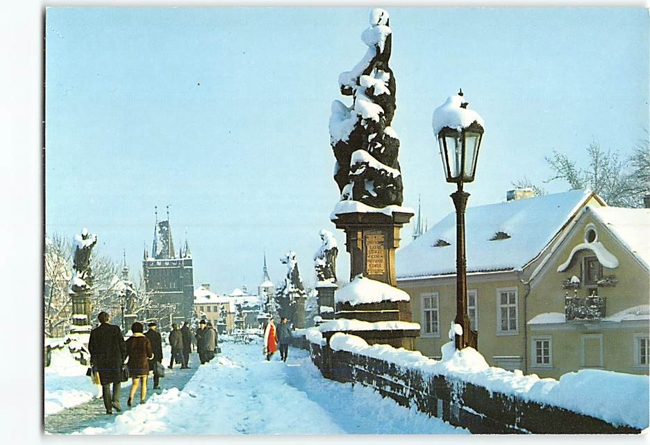 Postcard Charles Bridge Prague Czech Republic