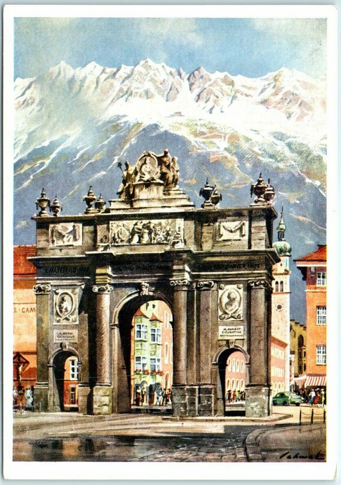 Postcard - Triumphal Arch - Innsbruck, Austria