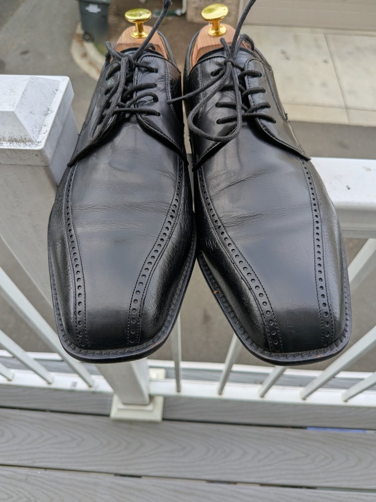 Mezlan Sz 9.5M Black Genuine Calfskin Leather Shoes