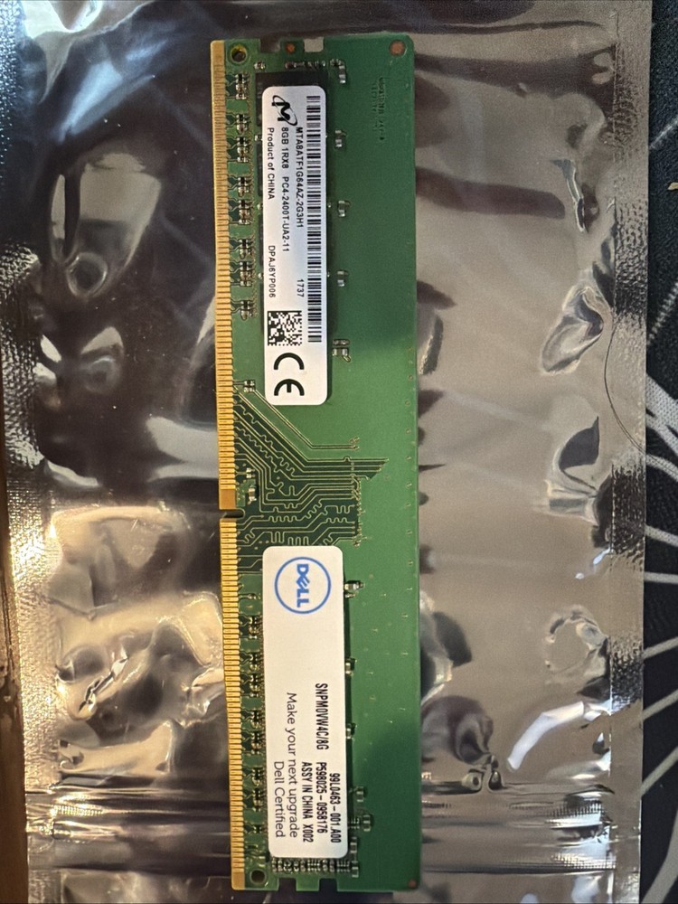 Micron 8Gb 1Rx8-Pc4-2400T-Ua2-11-Mta8Atf1G64Az-2G3H1-Desktop Memory