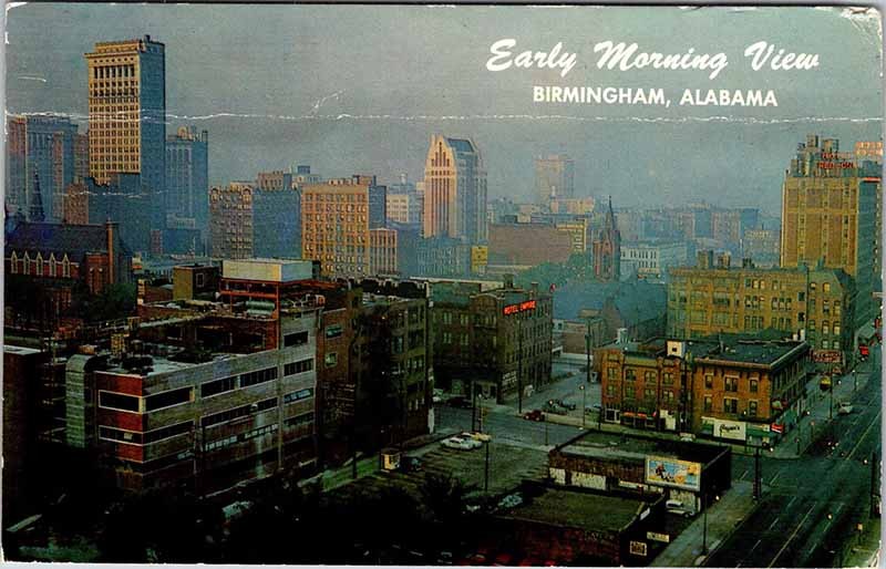 Postcard PANORAMIC SCENE Birmingham Alabama AL m/09 AK1960