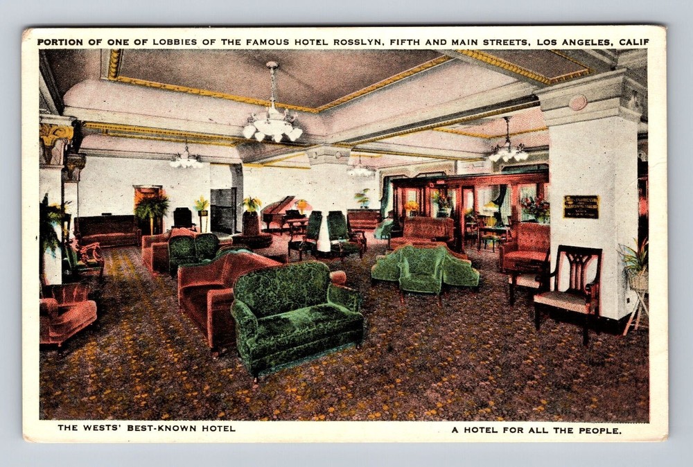 Los Angeles CA-California, Hotel Rosslyn, Vintage Postcard