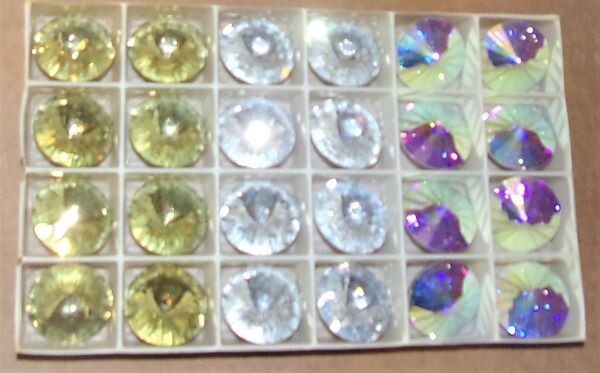 24 Rivoli Swarovski Crystals 18mm Silver Foiled 1st Quality Austria New