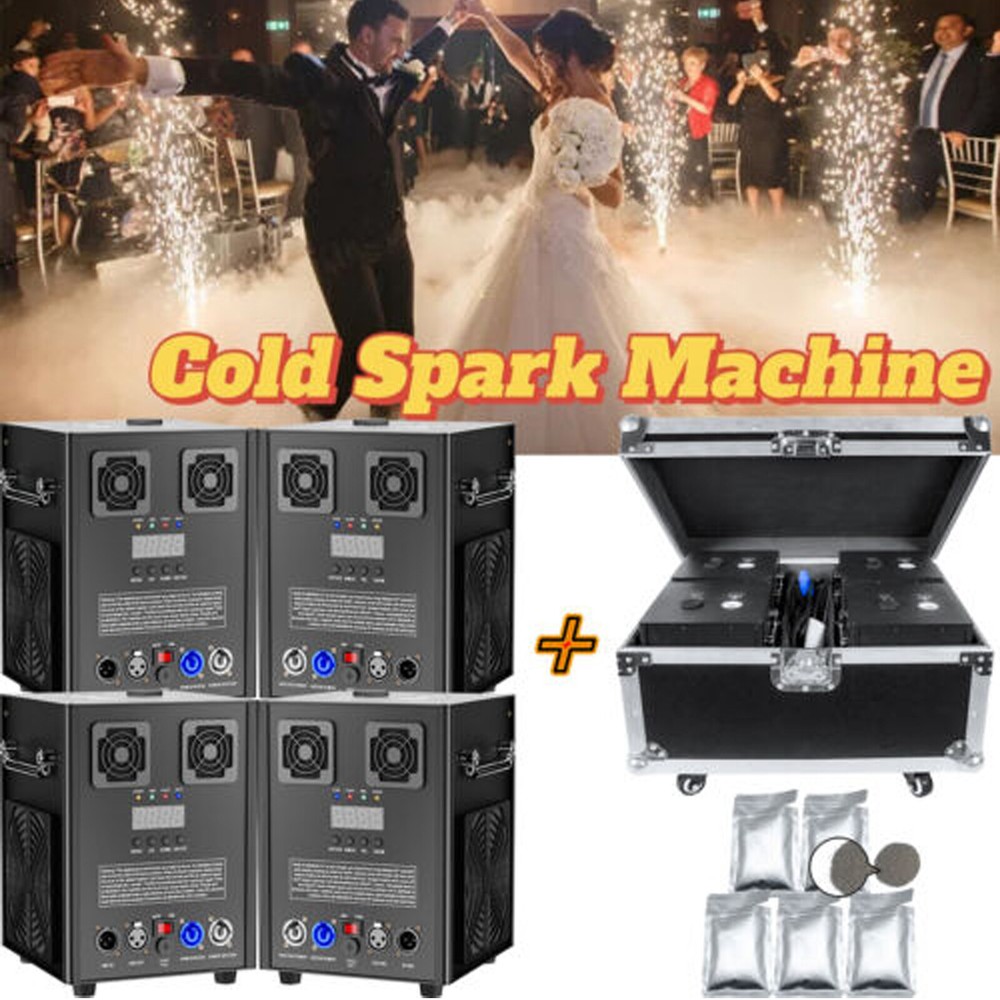 700W Cold Spark Machine Stage Effect DMX Firework DJ Event Party Wedding w/Case