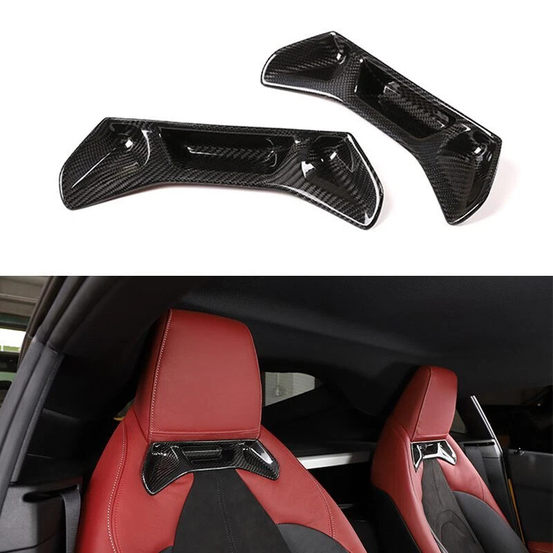 Dry Carbon Fiber Seat headrest Cover Trim for Toyota Supra GR A90 A91 MK5 19-24