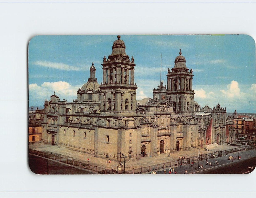 Postcard The largest Cathedral in Mexico City Mexico