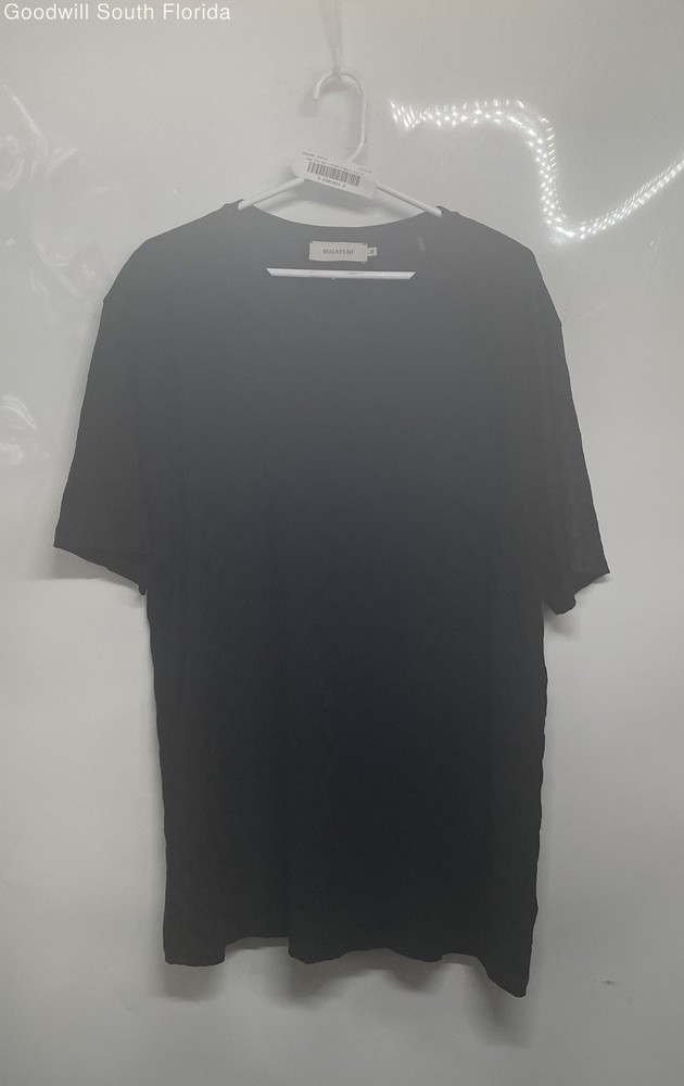 Bugatchi Mens Black Short Sleeve Crew Neck Pullover T-Shirt Size XL