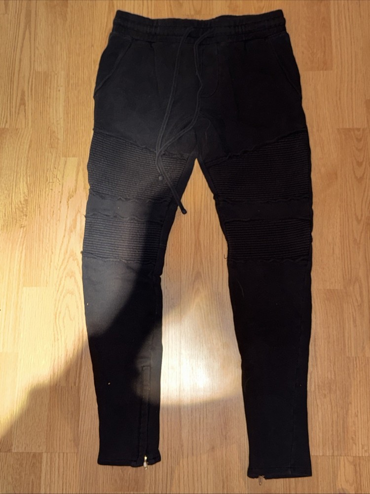 Pacsun Men's Joggers Sweatpants Size Small, Black/Gray, Drawstring Elastic