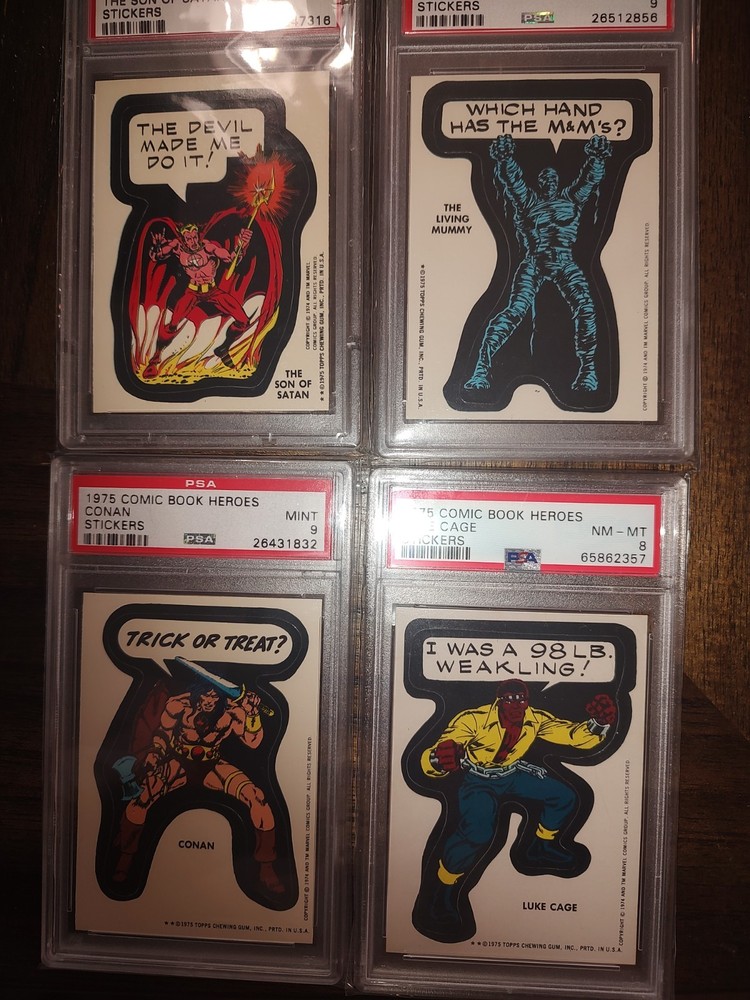 1975 Topps Marvel Comic Book Heroes Stickers Son Of Satan Psa 9 Mint