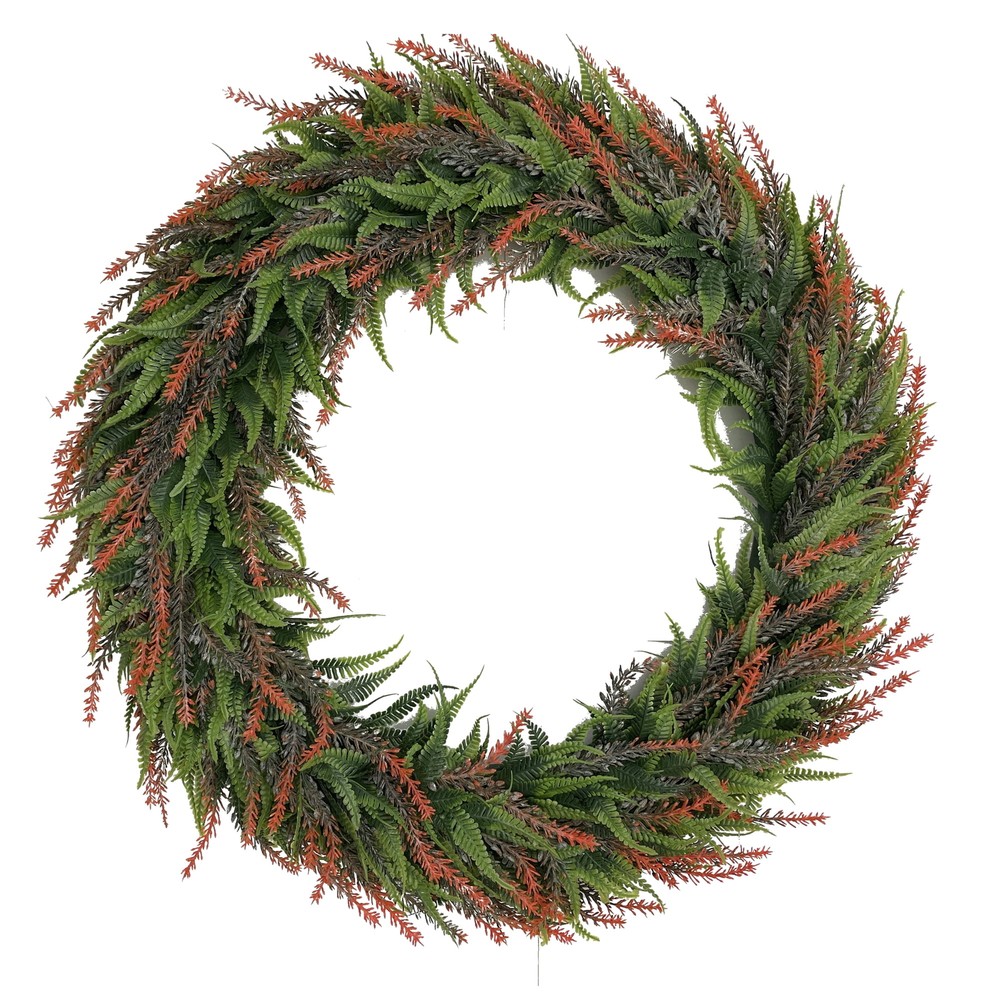 Year-Round Purple Front Door Artificial Wreath Hanging Garland