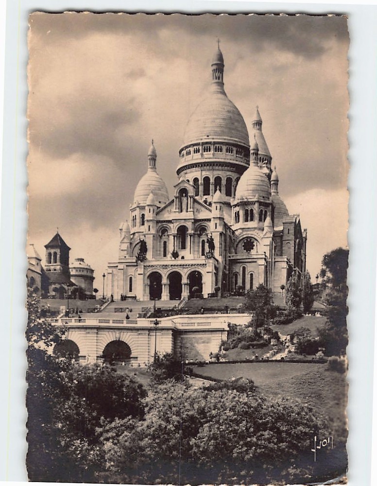 Postcard Sacré-Cœur Basilica in Montmartre Paris France