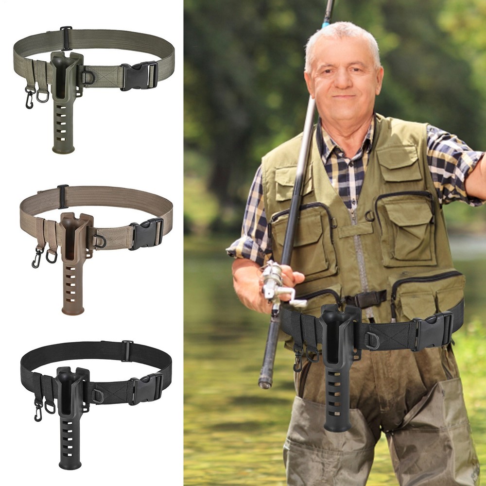 Fishing Waist Rod Holder Belt Adjustable Pole Holster Fish Pole Holder Belt