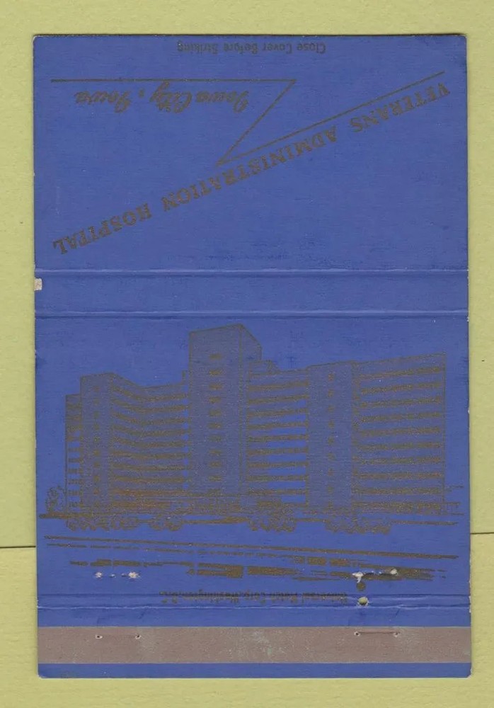 Matchbook Cover - Veterans Administration Hospital Iowa City IA 40 Strike