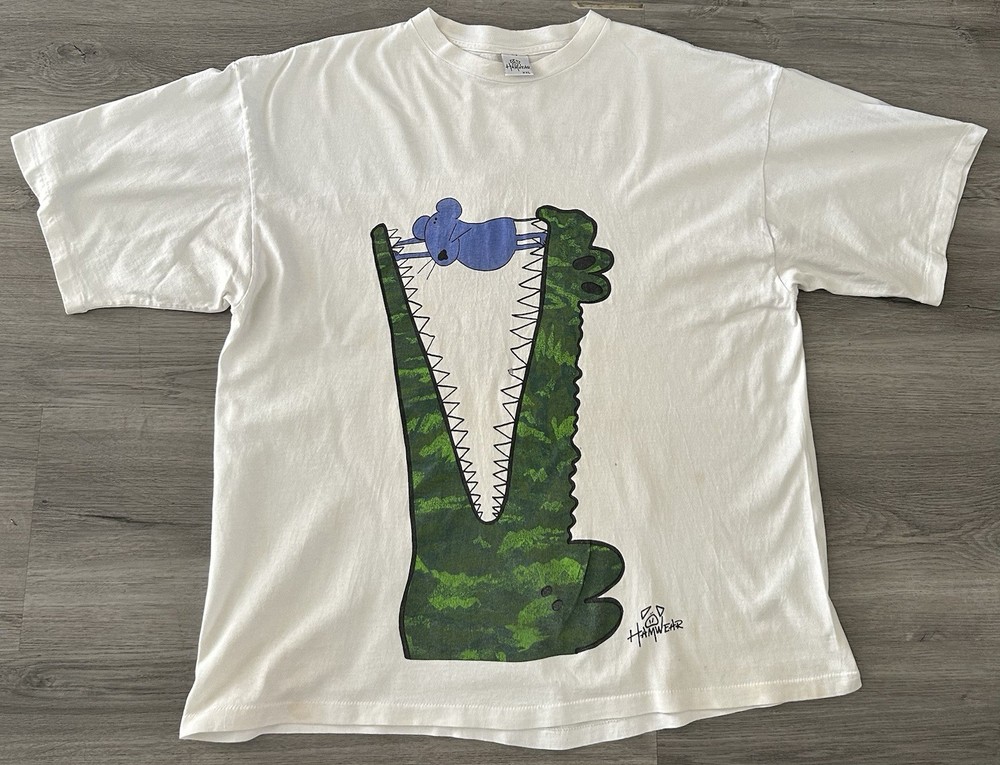 Vintage 90's PICASSO Art Tee Never Give Up Single Stitch T Shirt