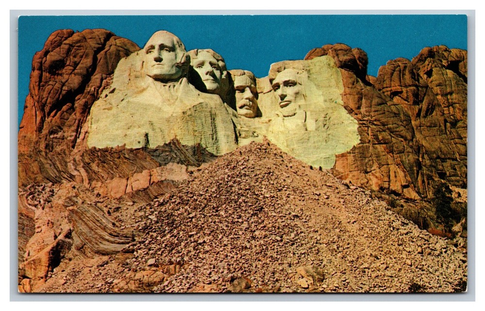 Black Hills, SD South Dakota, Mt. Rushmore, Shrine of Democracy, Postcard