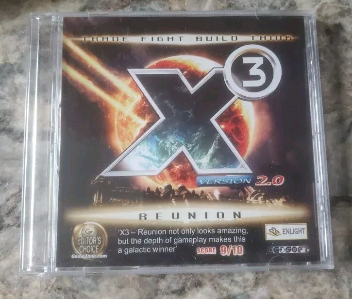 X3: Reunion PC DVD explore fight trade in space fleet combat simulation game!