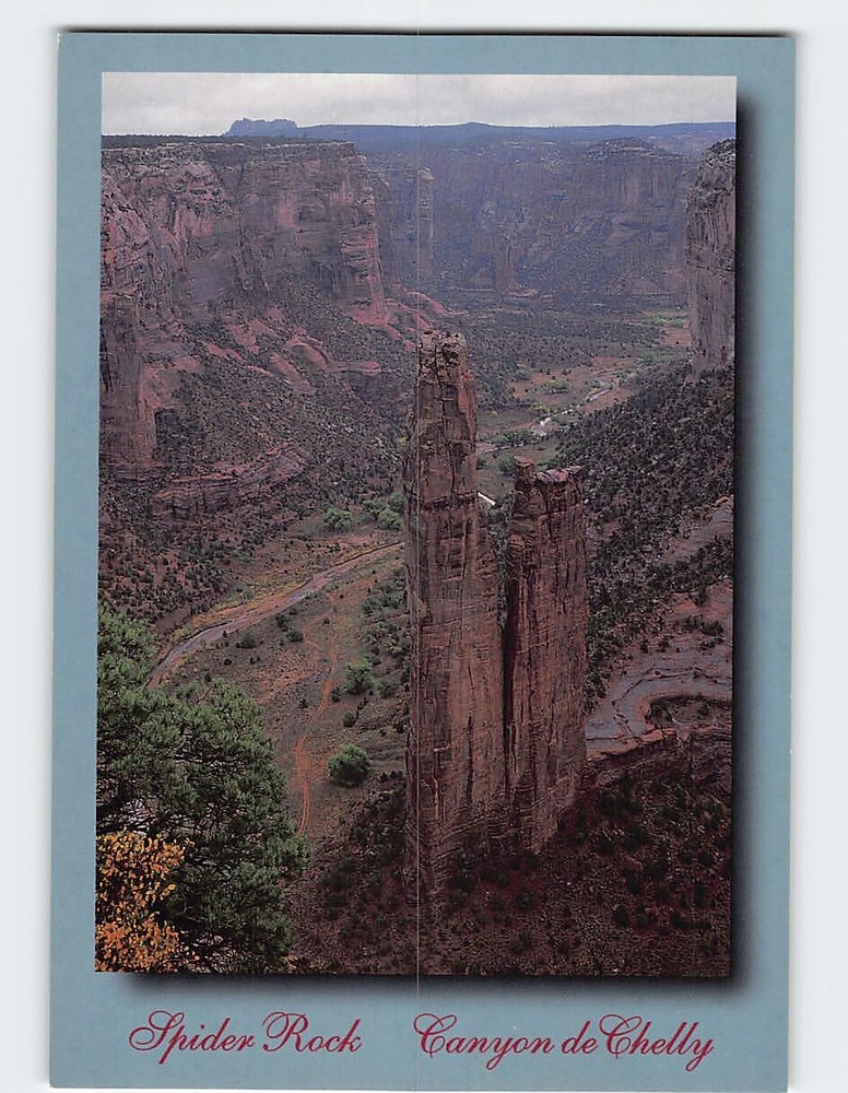 Postcard Spider Rock Canyon de Chelly National Monument Arizona USA