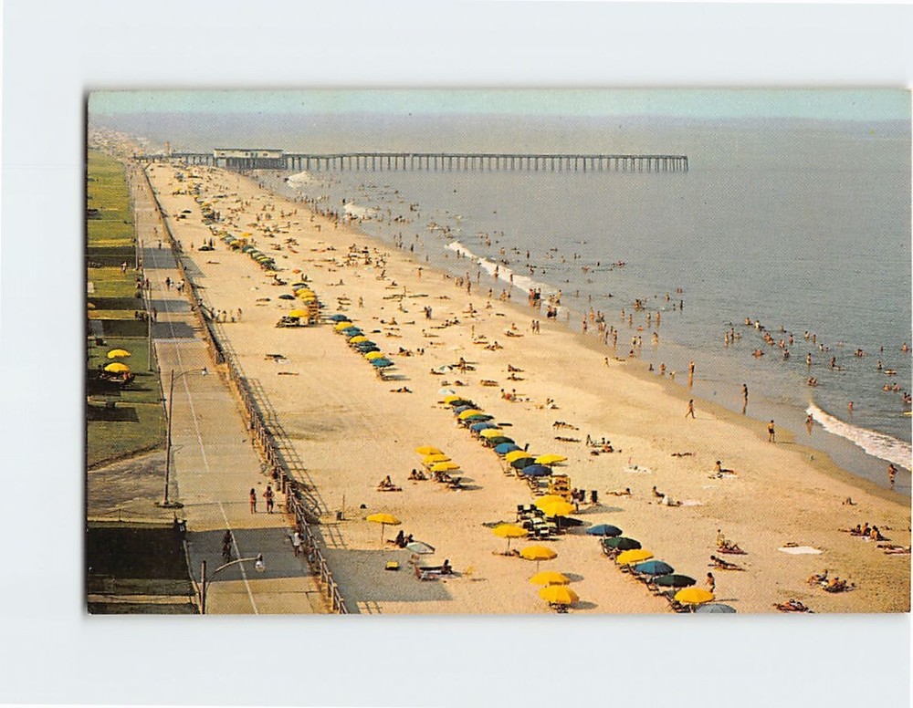 Postcard Aerial View Virginia Beach Virginia USA