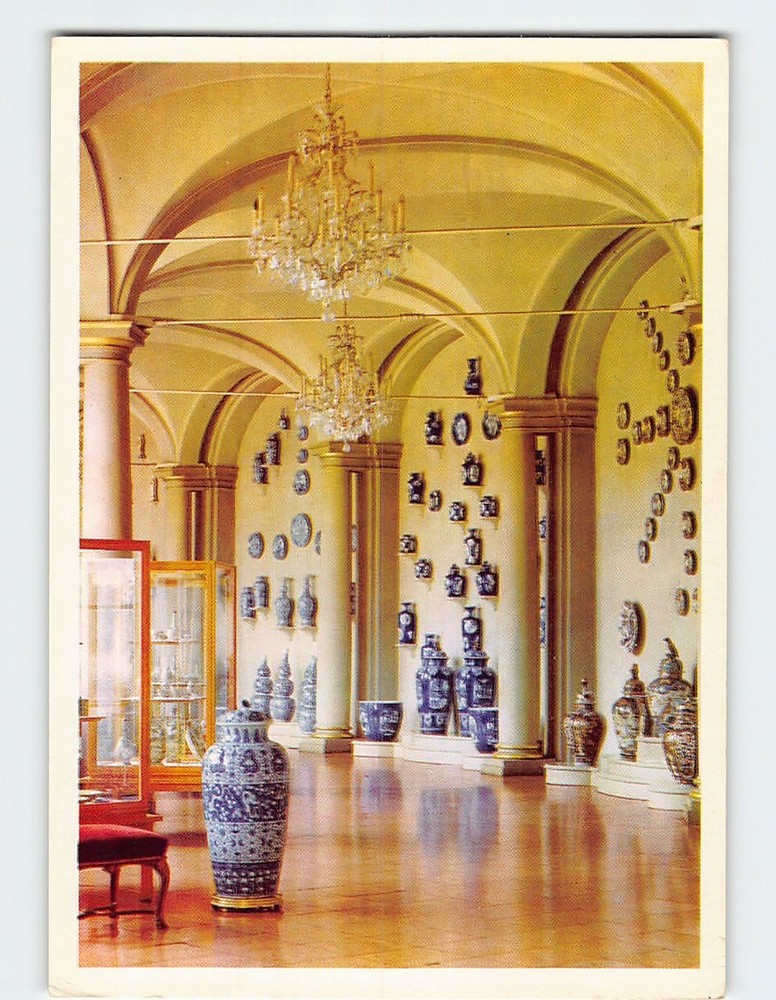 Postcard Porzellansammlung Zwinger Palace in Dresden Germany