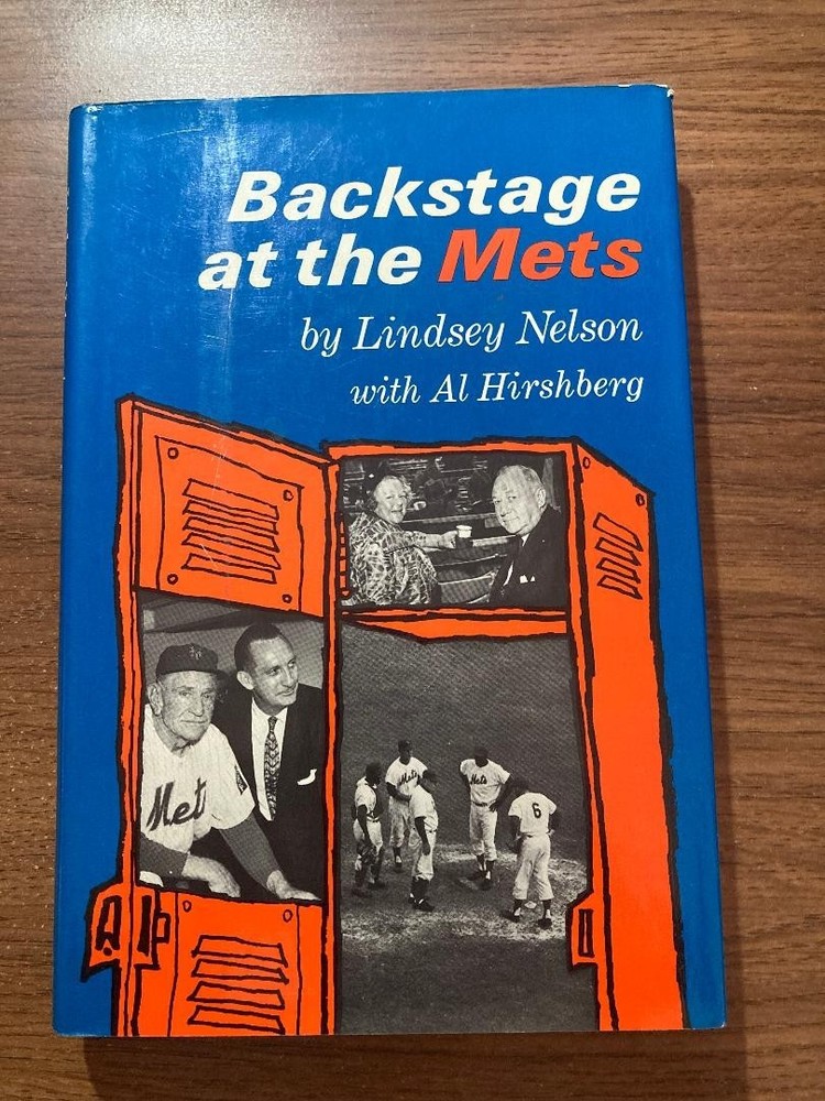 Lindsey Nelson 1966 Backstage at the Mets Book NY New York Baseball Announcer