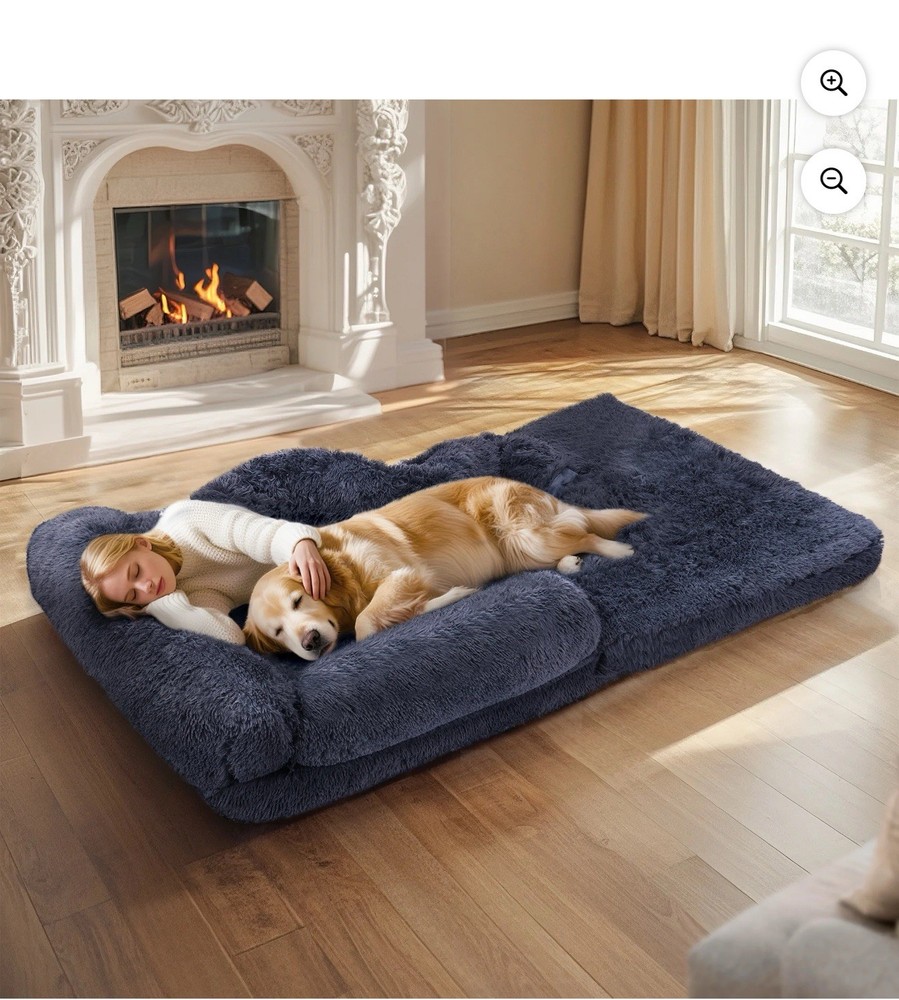 Foldable Human Dog Bed for Adult, Orthopedic Memory Foam Dog Bed for Humans.