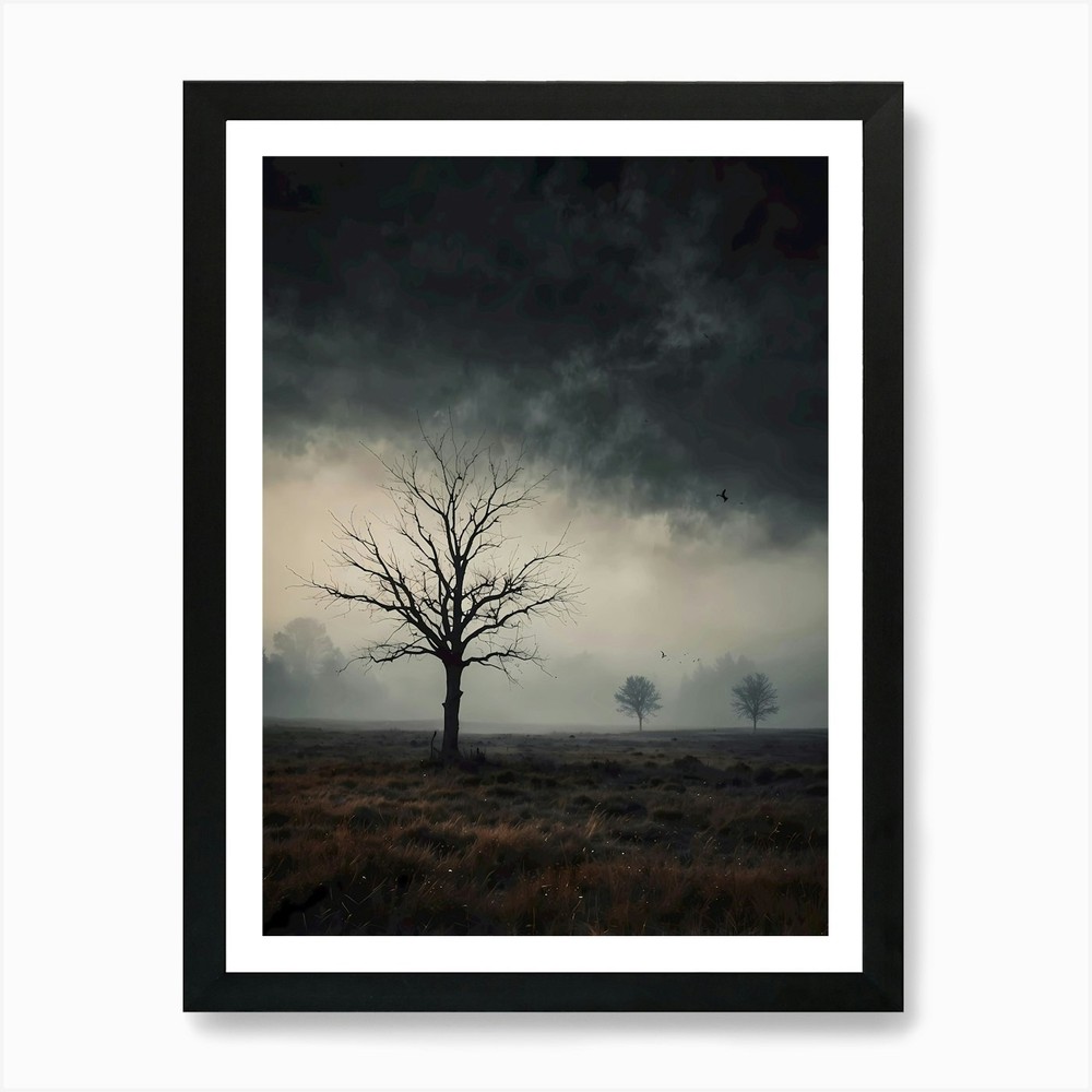 Lone Tree 22 Art Print Framed Wall Art Poster Canvas Print Picture